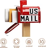 Vista 5 de 100 calcomanías reflectantes para números de buzón, autoadhesivas, reflectantes en letras mayúsculas, calcomanías de vinilo para buzón para Negro