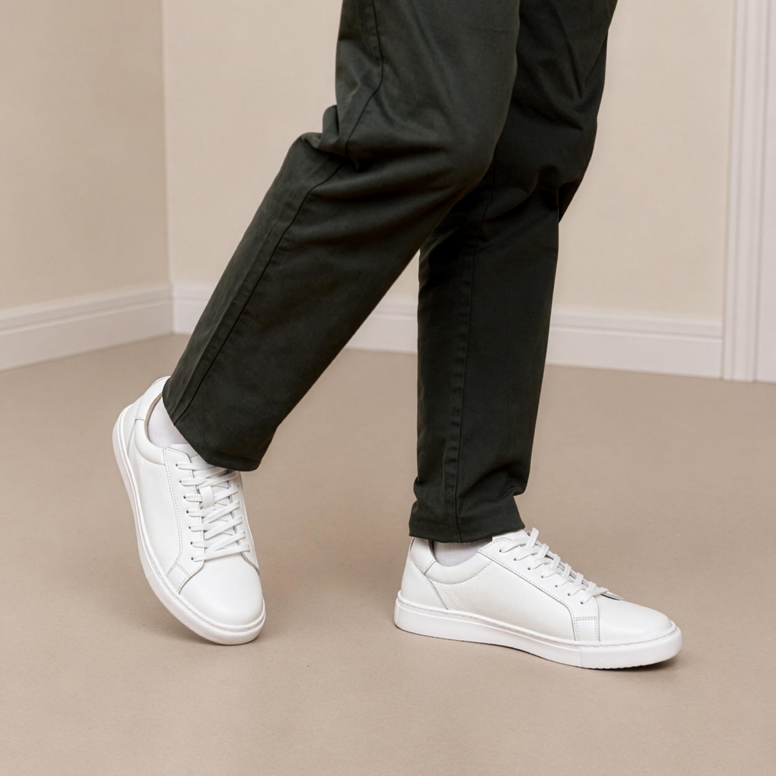 Gusti Leder Schuhe Mando – Sneaker Herren aus Echtleder im Retro Look – Turnschuhe Herren, Arbeitsschuhe, Schuhe für Männer - Weiß