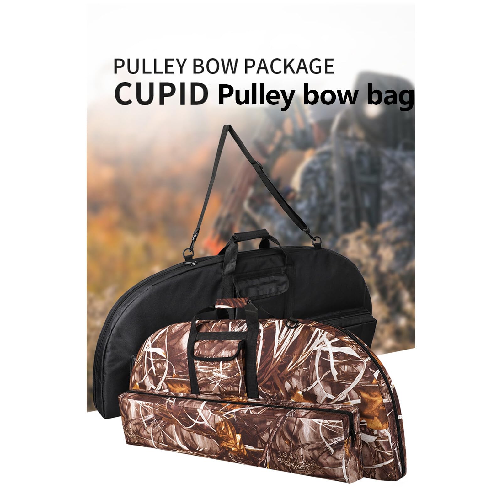 Molteplici tasche Compound Bow Carry Bag con freccia tasca per la caccia