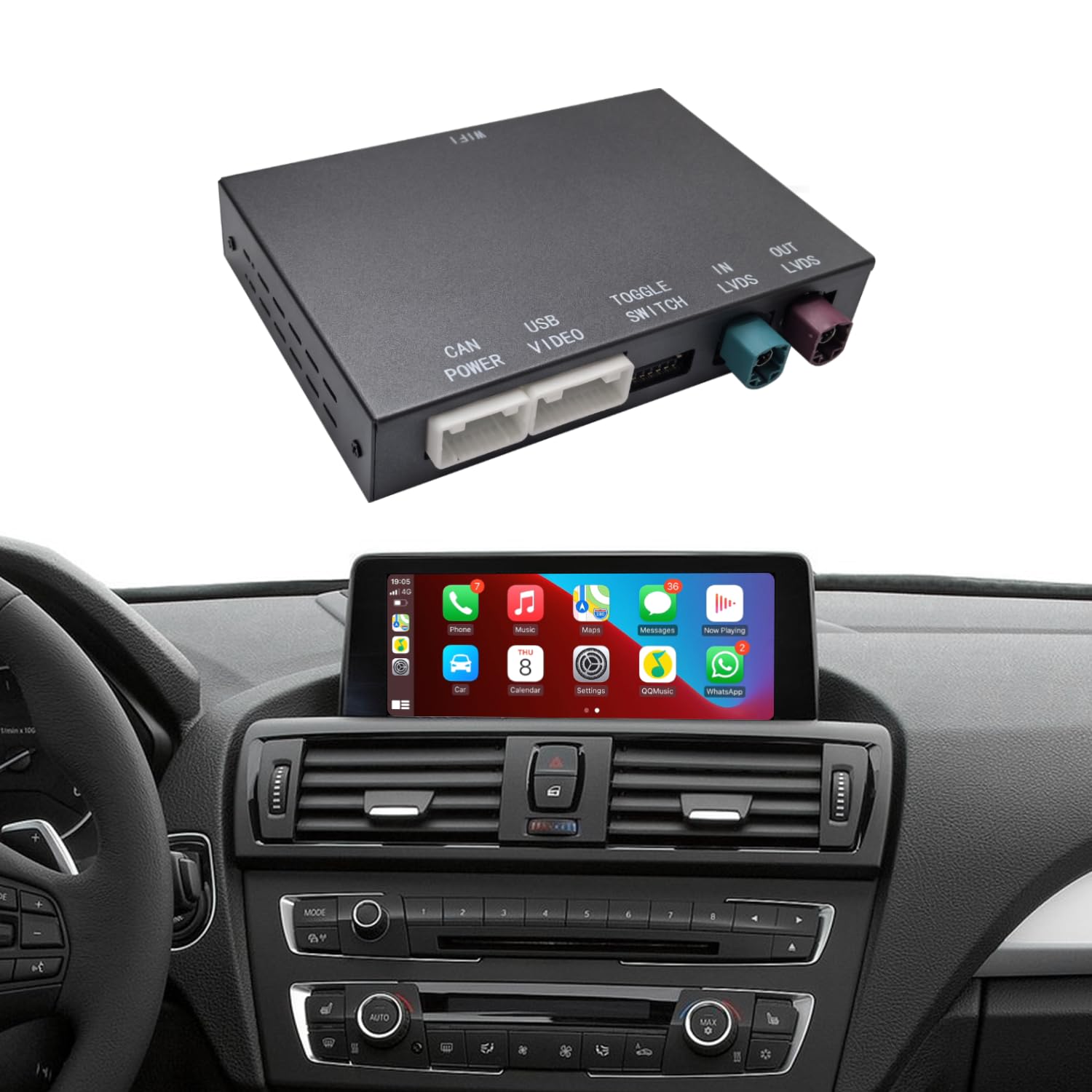 Wireless CarPlay & Android Auto MMI Retrofit Kit Adapter for BMW CIC System