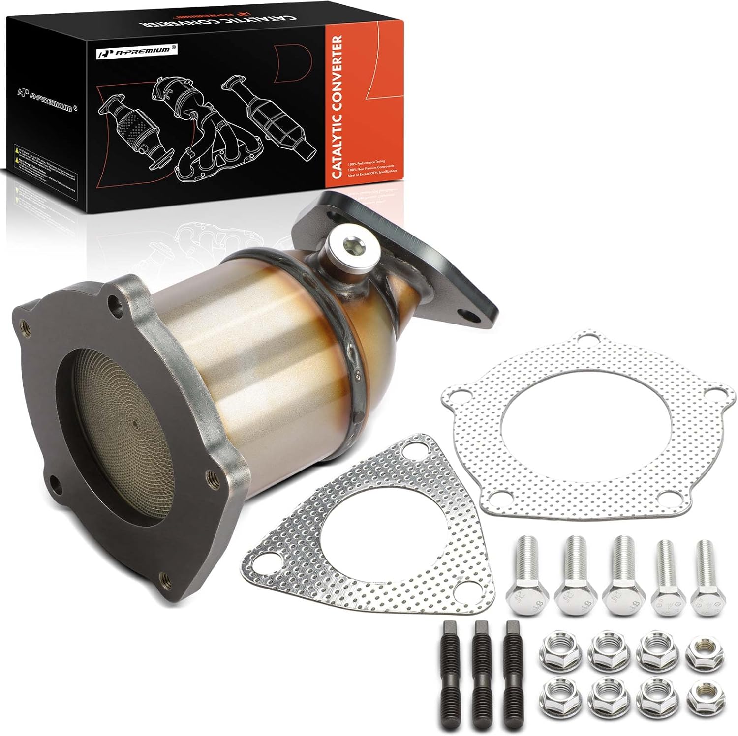 A-Premium Front Catalytic Converter with Gasket Kit Direct-Fit Compatible with Hyundai Sonata 1999-2005, Santa Fe 2001-2004 & Kia Optima 2001-2006, 2.4L, E.P.A. Compliant