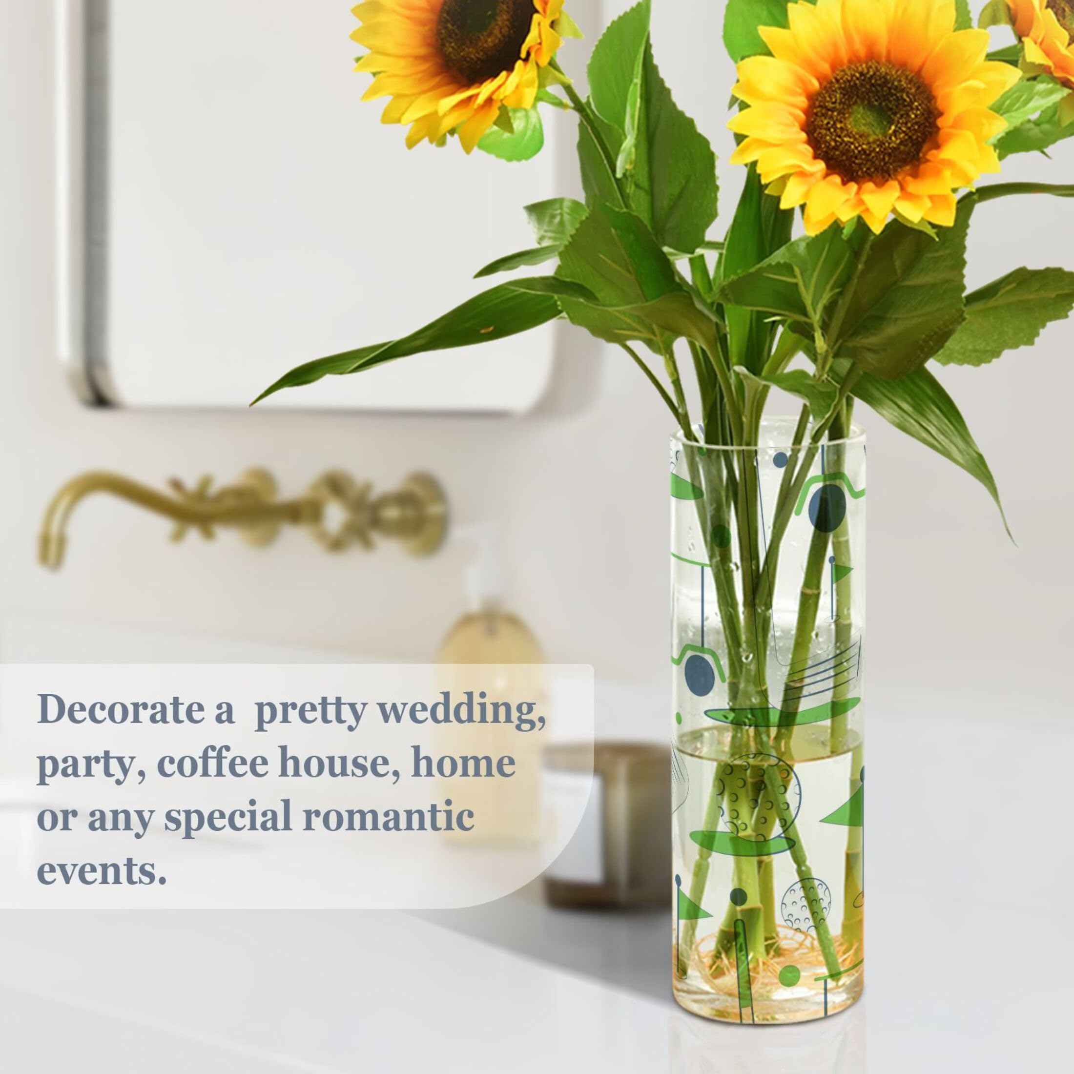 Amazon.com: Vozoza Golf Sports White 11 Inch Flower Vase