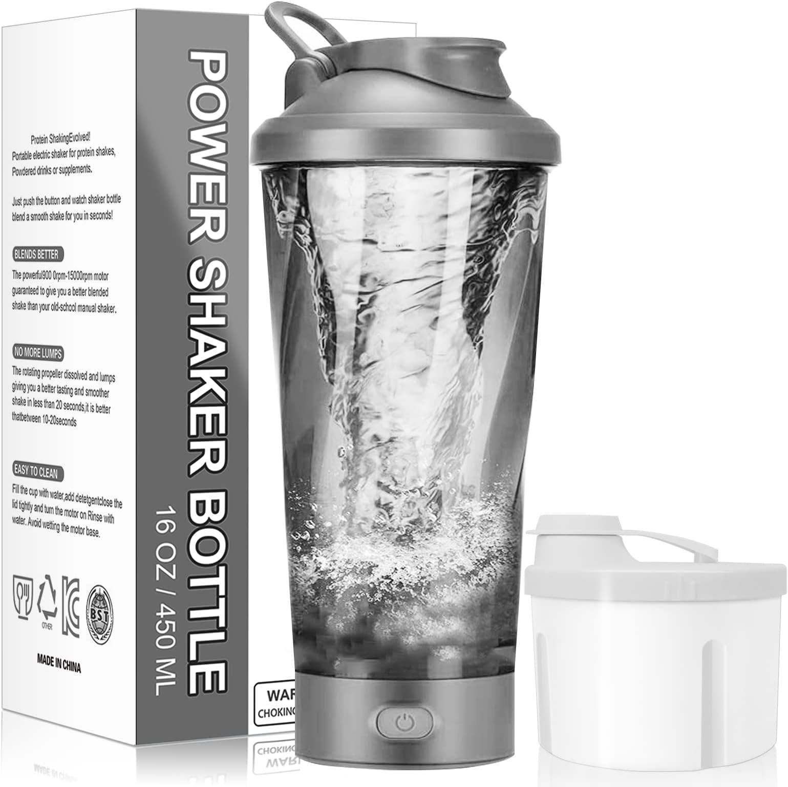 VOLTRX Premium Electric Protein Shaker Bottle, Made with Tritan BPA