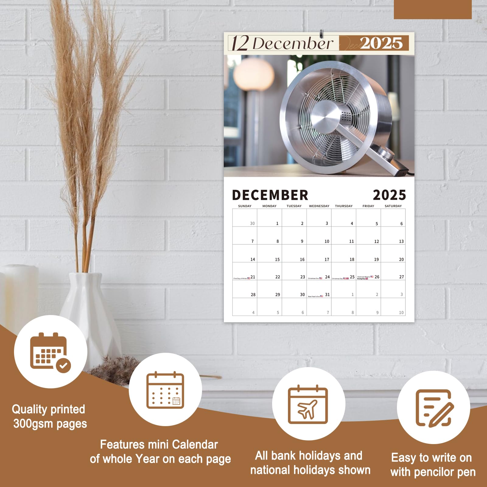 2025 Only Fans Calendar,Joke Calendar with 12 Fans Funny Gift for