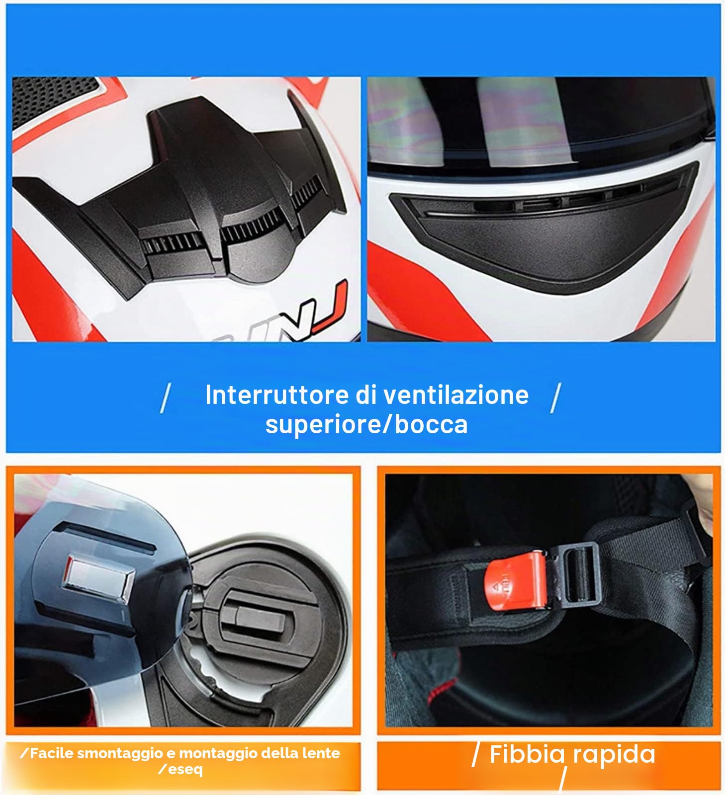 Casco Moto Integrale Da Donna Casco Moto Modulare Con Orecchio Di Gatto Caschi Apribili Con Visiera Omologati ECE Per Moto Da Strada Scooter Motocross C,S=55-56CM