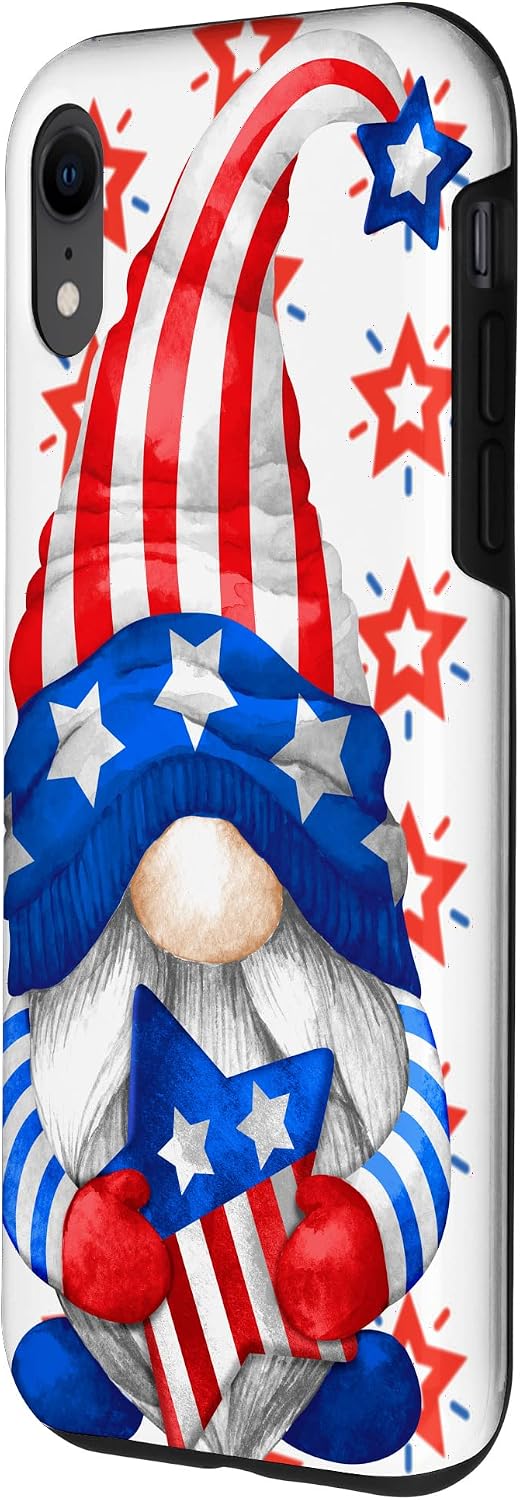 iPhone XR 4th Of July Gnome For Independence Memorial Day Patriotic Case