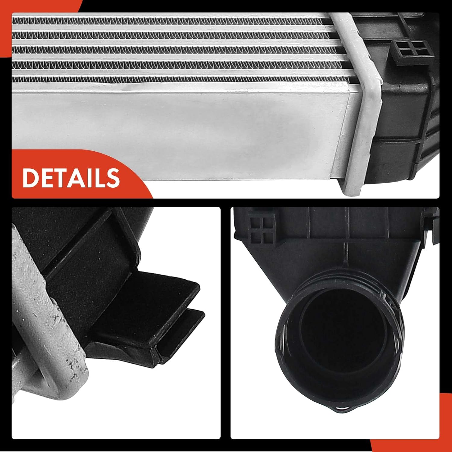 A-Premium Front Turbo Intercooler Compatible with Mercedes-Benz W245 B200 2006-2011 L4 2.0L Turbocharged, w/Automatic CVT Transmission