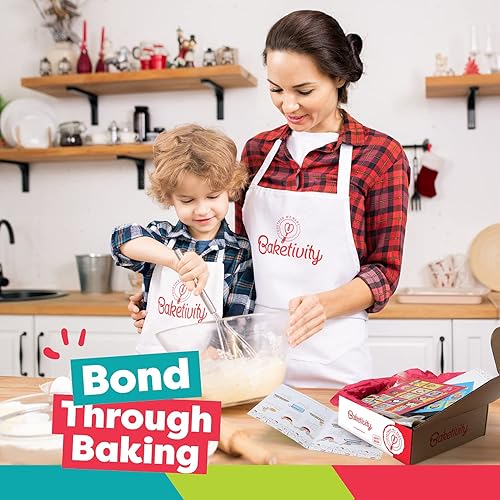 Miniatura 18 de Baketivity Kids - Juego de hornear para niños, kit de suministros para fiestas de comida para adolescentes, lecciones de cocina esenciales