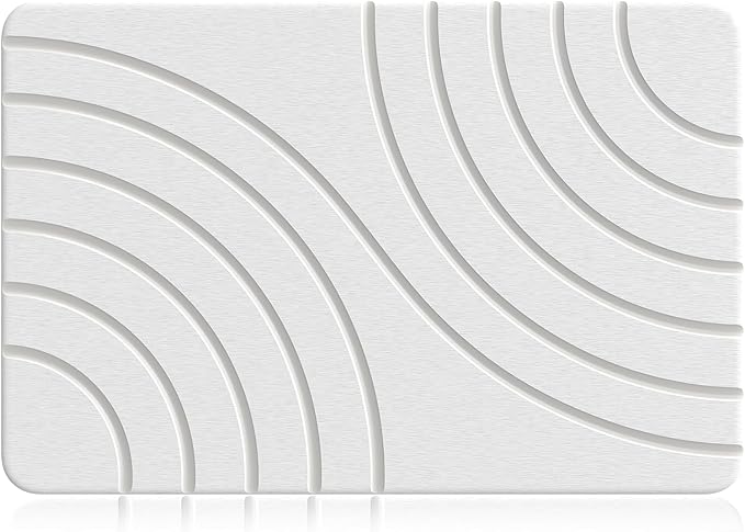 Foldable Diatomite Bath Mat - Quick Dry, Super Absorbent Stone Mat For Bathroom Shower Floor