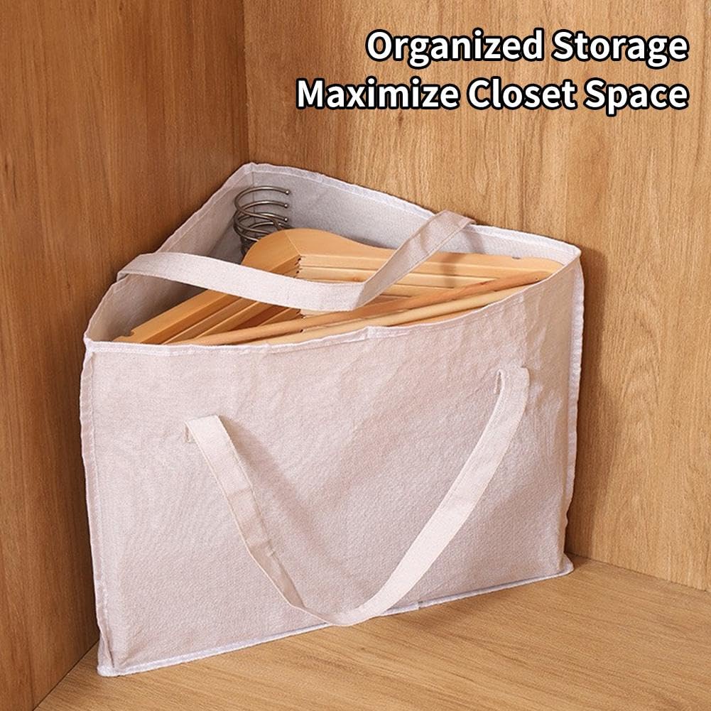 Kleiderbügel-Aufbewahrungsbox, dreieckige Aufbewahrungstasche mit Griff, Kleiderbügel-Organizer, Halter für platzsparend, wasserdicht, tragbar, für Schrank, Ordner, Waschküche, Kleiderschrank