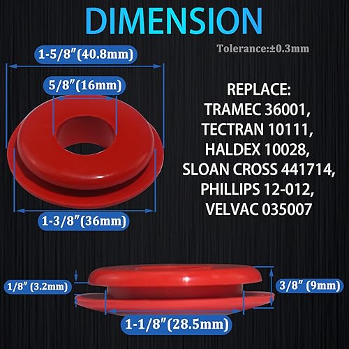 Miniatura 2 de iBroPrat Glad - Sellos de mano gruesos, 20 piezas de juntas de goma Gladhand, ojales elásticos para semirremolques, remolques, manguera de aire de