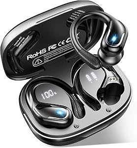 💎 79% MEGA DEAL! Bluetooth Kopfhörer Sport, 75Std 2026 Kopfhörer Kabellos Bluetooth 5.4, App mit EQ, Hi-Fi Stereo, ENC Noise Cancelling Headphone, IPX8 Wasserdicht Earbud, USB-C in-Ear Ohrhörer Joggen Gym Android iOS
