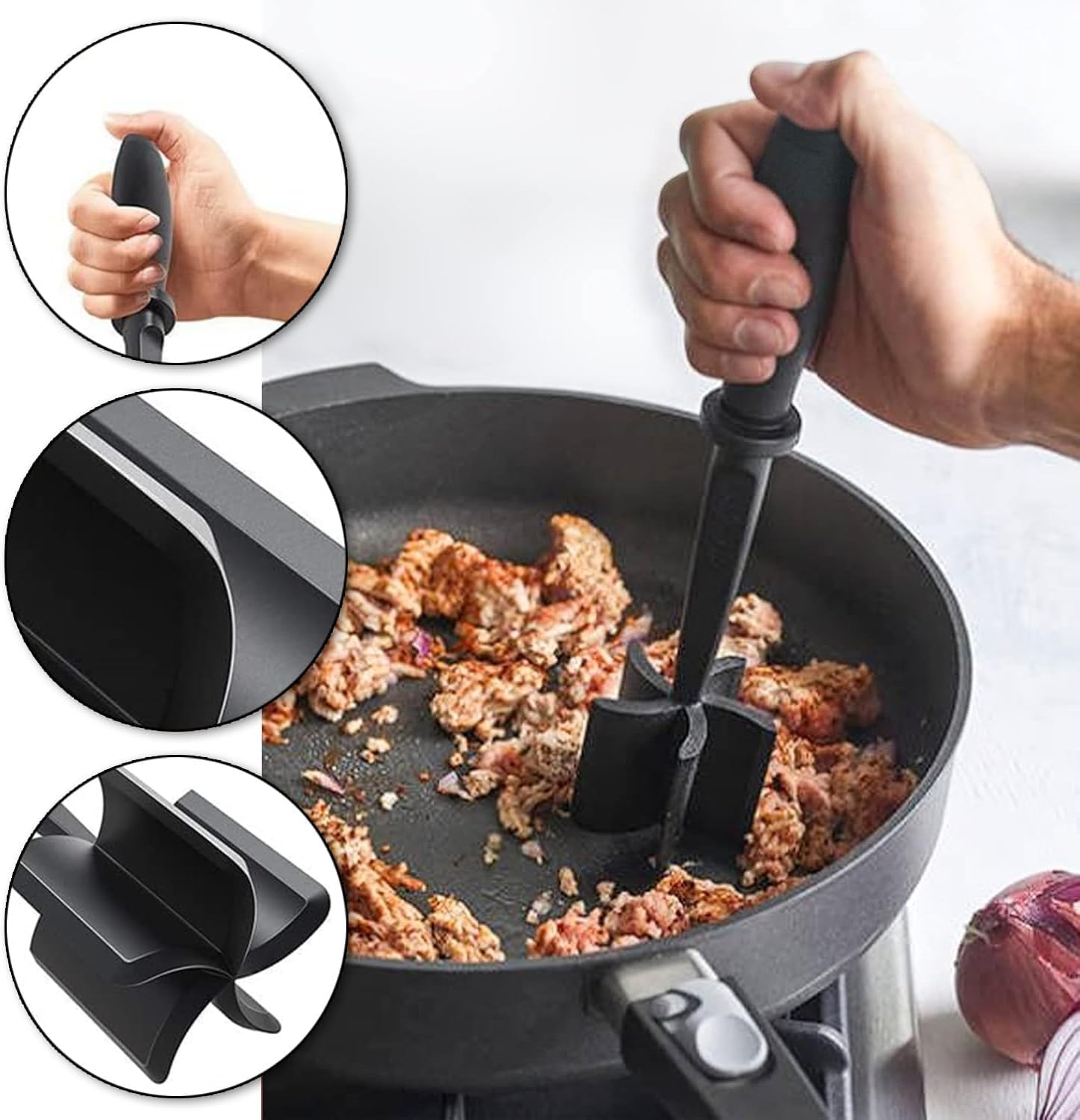 Maszynka do mielenia mięsa maszynka do hamburgera ręczna wyciskarka do mięsa z nylonu czarna Hamburger Masher Wielofunkcyjna maszynka do mielenia mięsa mielonego do wołowiny hamburgera warzyw owoców