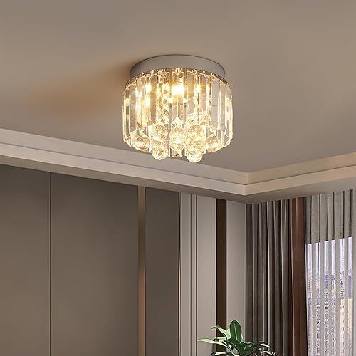 Miniatura 118 de Moderno candelabro de cristal LED, iluminación empotrada, lámpara colgante con control remoto para sala de estar, comedor, dormitorio, isla