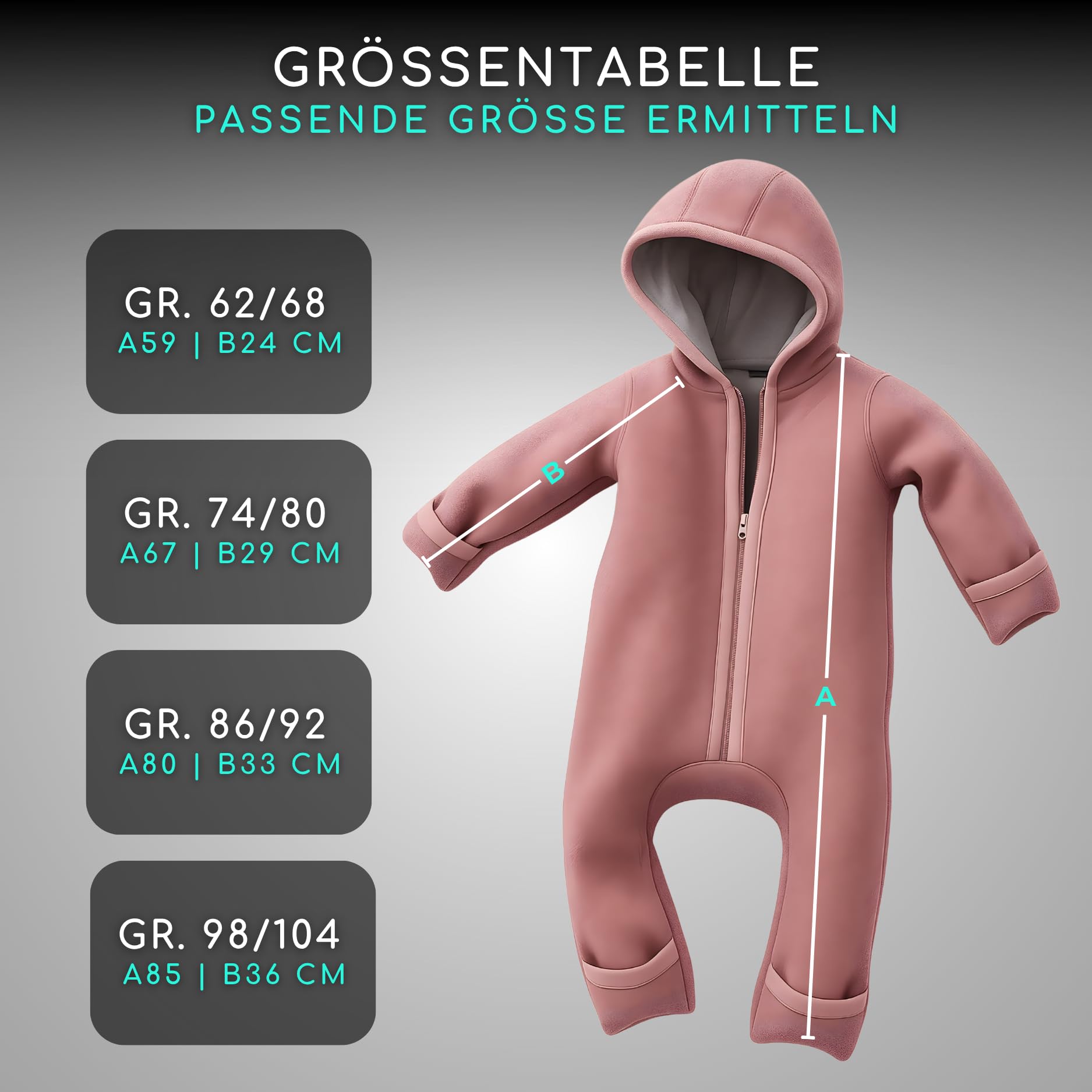 ALAVYA HOME® Baby Walkoverall aus 100% Bio-Schurwolle | Kuscheliger Wollfleece Walk Woll-Anzug für Kleinkind & Baby | Babyoverall für kalte Tage & Winter, Größen 62-104, mit Reißverschluss