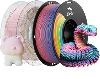 Creality Rainbow PLA Filament Bundle, 7 x 70 Ounce, Multi-color, Polylactic Acid