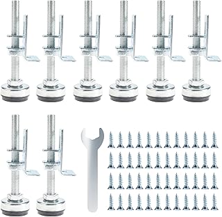Artilife 4 Pcs/8Pcs Heavy Duty Leveling Feet,Heavy Furniture Leveling Tee Nut Kit,Furniture Leg Adjustable Load Levelers Foot for Workbench Cabinet Pool Table Bench Machine Feet (8)