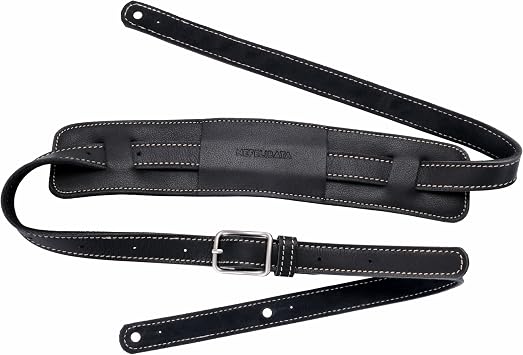 Nefelibata Guitar Strap/Bass Strap with Shoulder Pad and Bavarian Tumbled Cowhide Lining for Acoustic Guitar/Electric Guitar/Bass