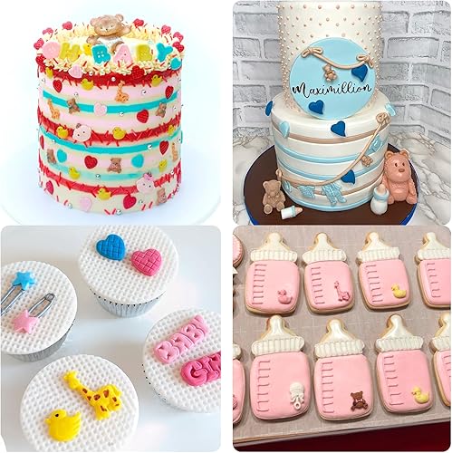 Miniatura 3 de Infovox Baby Feet - Juego de 6 moldes de silicona para decoración de pasteles, chocolate, fondant, gelatina, jabón, cera, arcilla polimérica