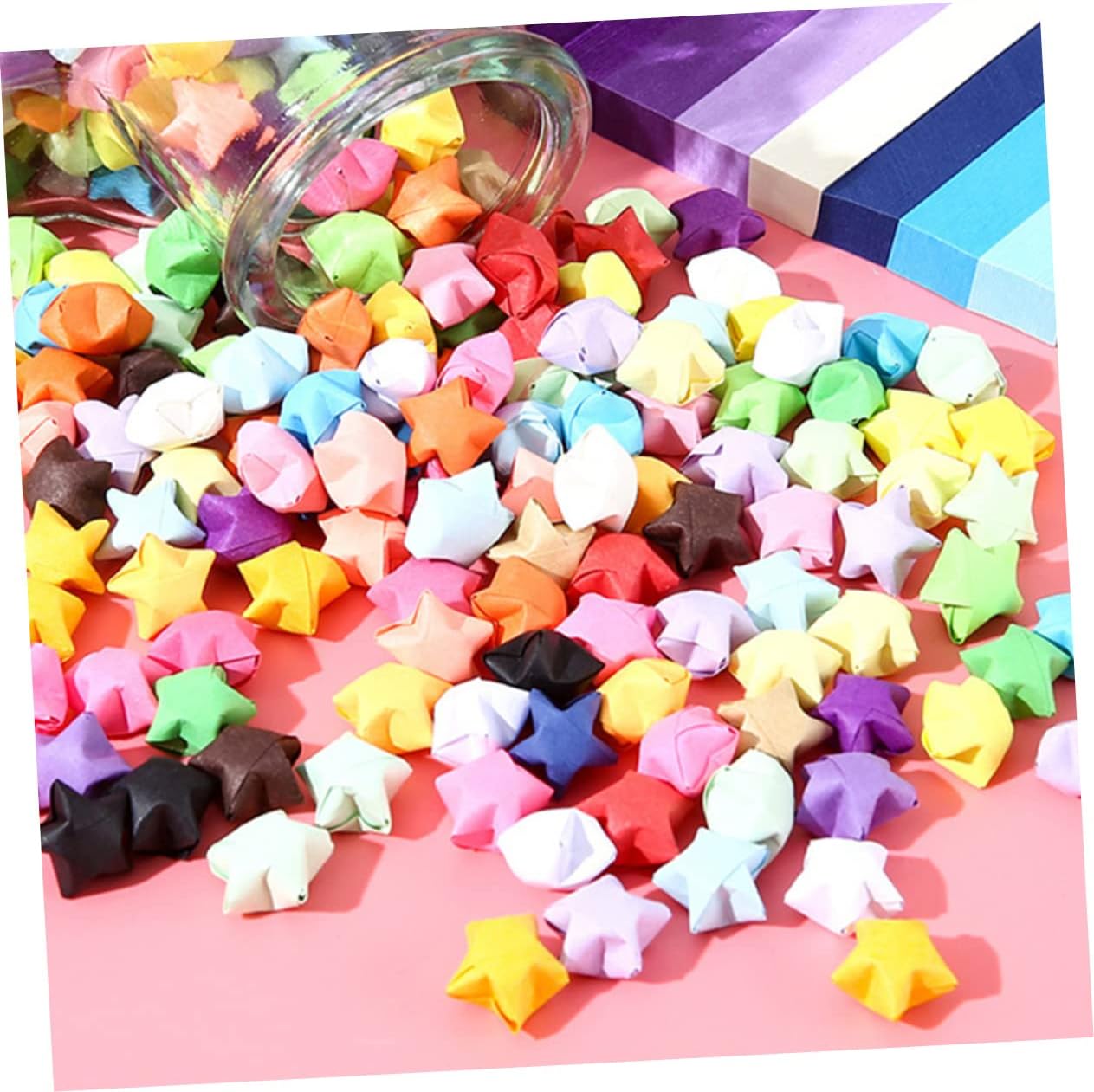 2160pcs Origami Paper Strips for Craft Projects for Boys and Girls Adults for Star Folding Fun Paper Craft Accessories for Decor