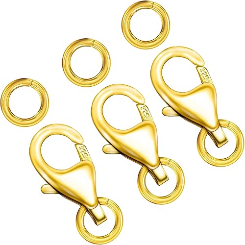 Miniatura 7 de Cierres de langosta para fabricación de joyas S925 cierre de langosta con anillos de salto para collares, pulseras, plata de ley 925 fabricada en