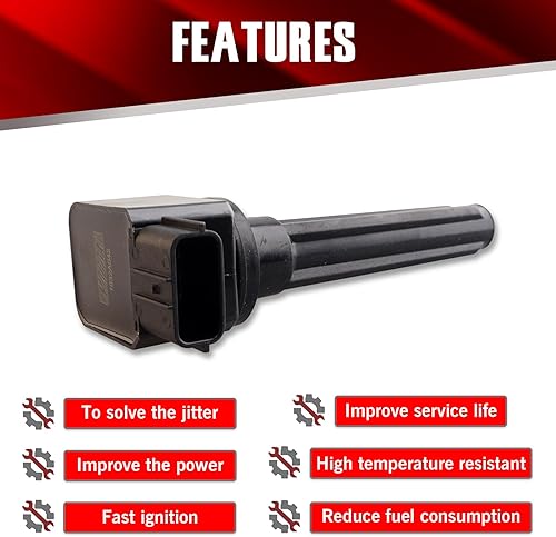 Vista 48 de Juego de 6 bobinas de encendido compatibles con Nissan Infiniti Maxima Quest Pathfinder Murano Altima Q50 QX60 FX35 3.5L V6 UF550