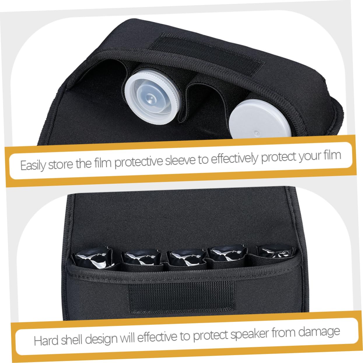 Angoily Filmdosen Etui Stoßfest Druckfest 5 Stück Organizer Tasche aus Robustem Material für Kamerafilme Kompakt Tragbar Filmdosenhalter für Fotozubehör
