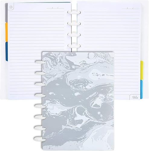 Vista 173 de Talia - Agenda personalizable con aros, (Fireworks Deep Lake, con discos Deep Lake, tamaño mediano (7.5 x 9.75 pulgadas).