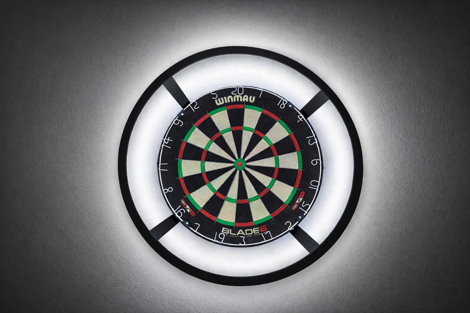 360° Dartscheiben Beleuchtungs Ring – Magnetischer Dart Lichtring (ohne LED)