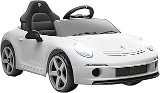 AIYAPLAY Voiture électrique pour enfants RUF GT sous licence officielle, voiture électrique pour enfants 3-5 ans avec télécommande, démarrage lent, ceinture de sécurité, lumières, musique et USB,