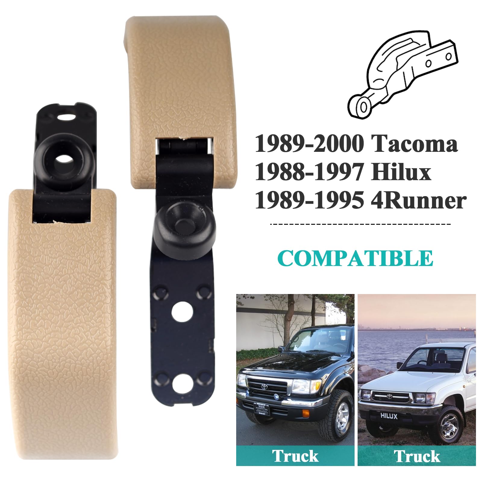 OKPARZ Rear Slider Window Latch Kit - Replacement For Toyota T100 Tacoma Pickup 69370-35010