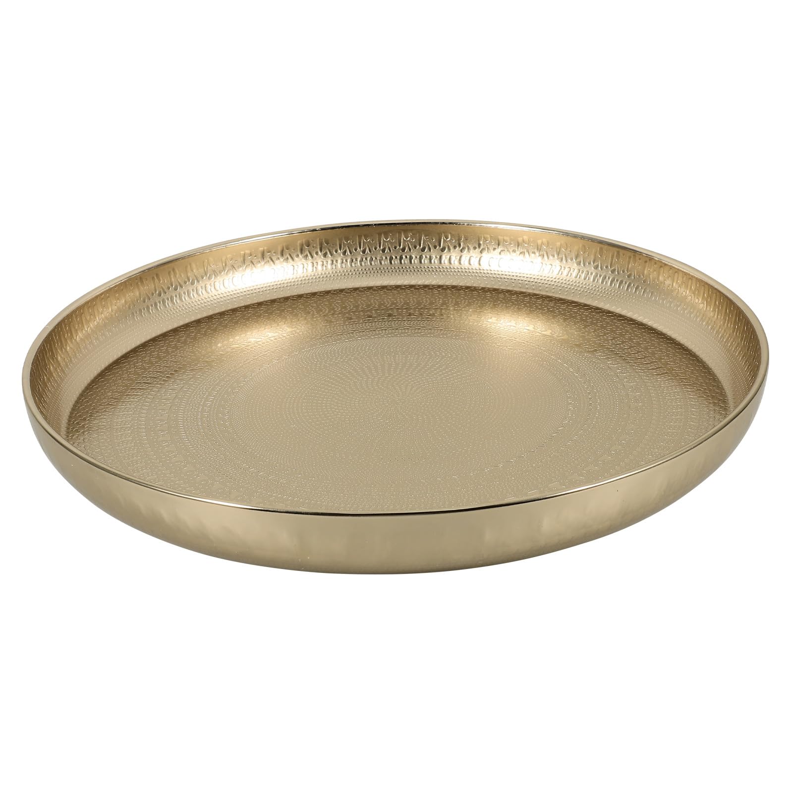 Plateau de service en métal rond TOYANDONA pour table basse élégante