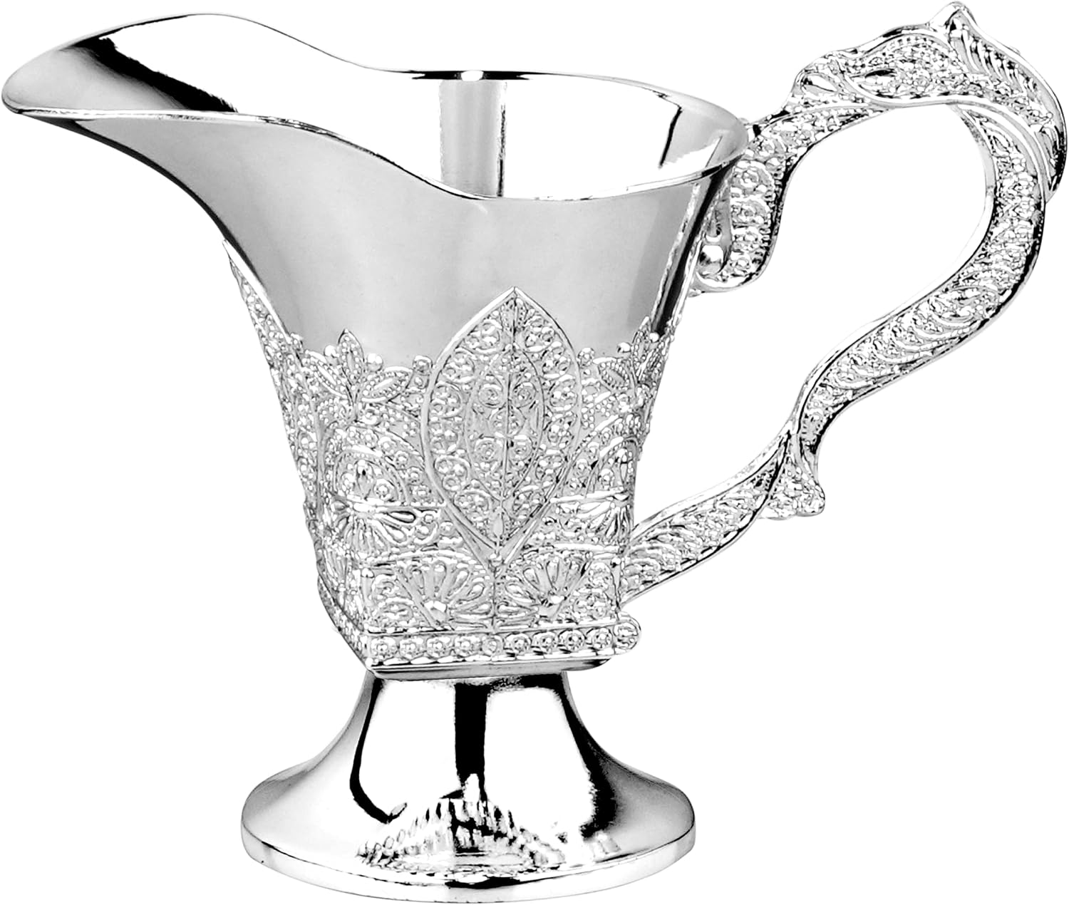 Mayim Achronim Set - Silver Plated Judaica Washing Cup and Bowl Set (Filigree Design)