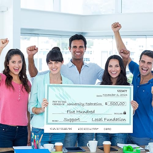 Placa gigante reutilizable, placa de borrado en seco de gran tamaño para presentación de premios, donaciones, cheque de dotación novedosa,