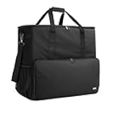 CURMIO PC Carrying Case, Desktop Travel Bag for Computer Tower, Keyboard, Cable and Mouse, Bag Only, Black