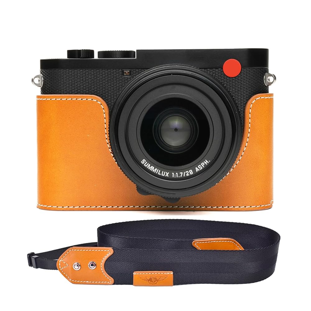 新品 本革 LEICA ライカ Q2用 カメラケース 明るい茶色 ライカ Leica Q2 専用 レザー ケース Volcano TP Original