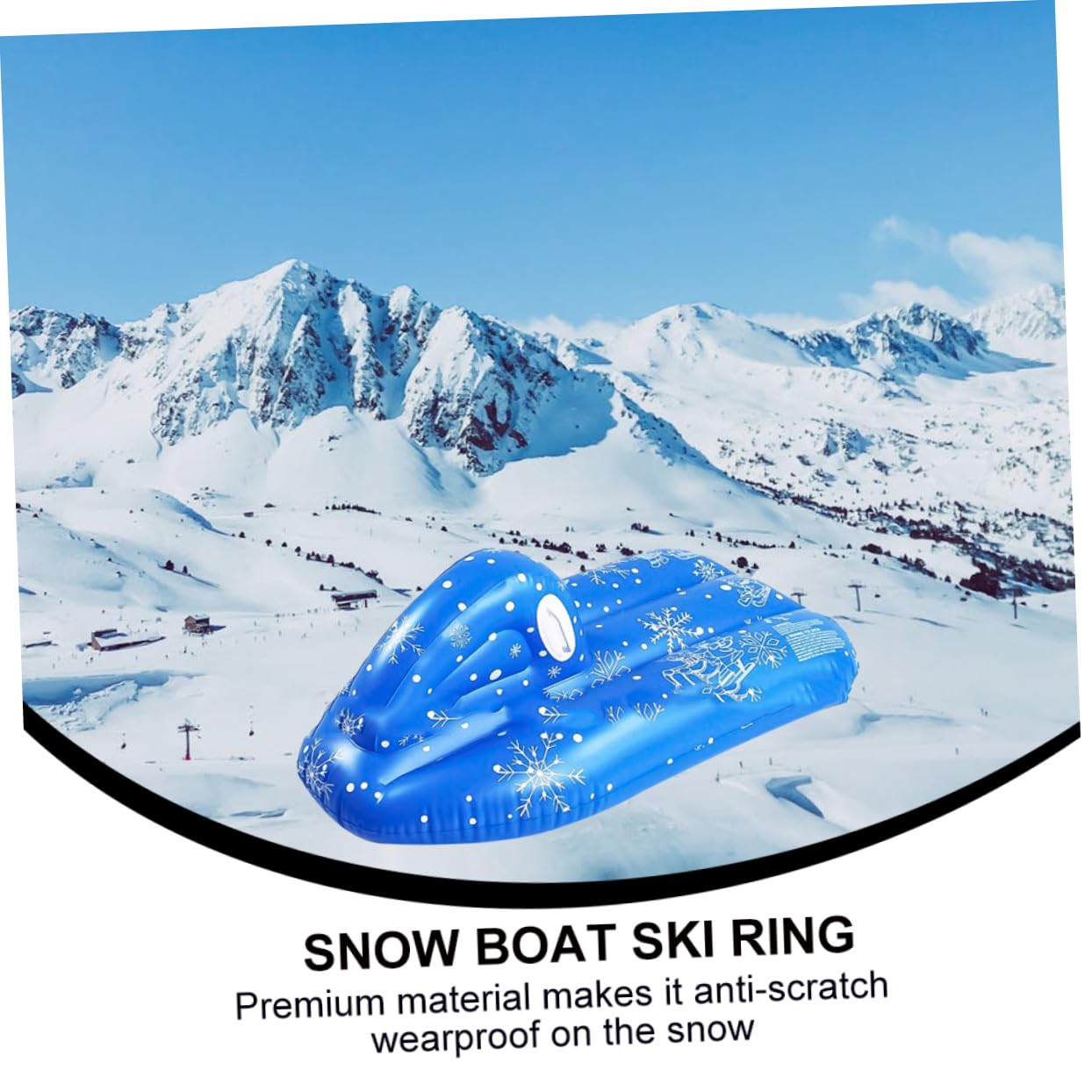 VICASKY Slitta da Neve Gonfiabile in Pvc Cerchio Resistente per Ragazzo Ragazza Attrezzatura da Sci Leggera e Portatile per Giochi sulla Neve