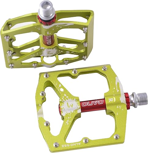 Miniatura 5 de Pedal de bicicleta de montaña, rodamiento sellado, pedal de plataforma ancha, pedales de plataforma plana para BMX MTB 9/16"