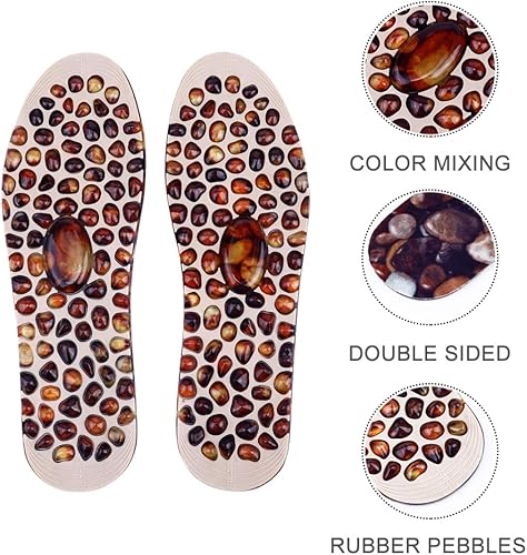 Miniatura 7 de Healifty Plantillas de masaje de pies con forma de adoquín de goma, cómodas plantillas para zapatos para hombres, ideales para uso diario, relajación