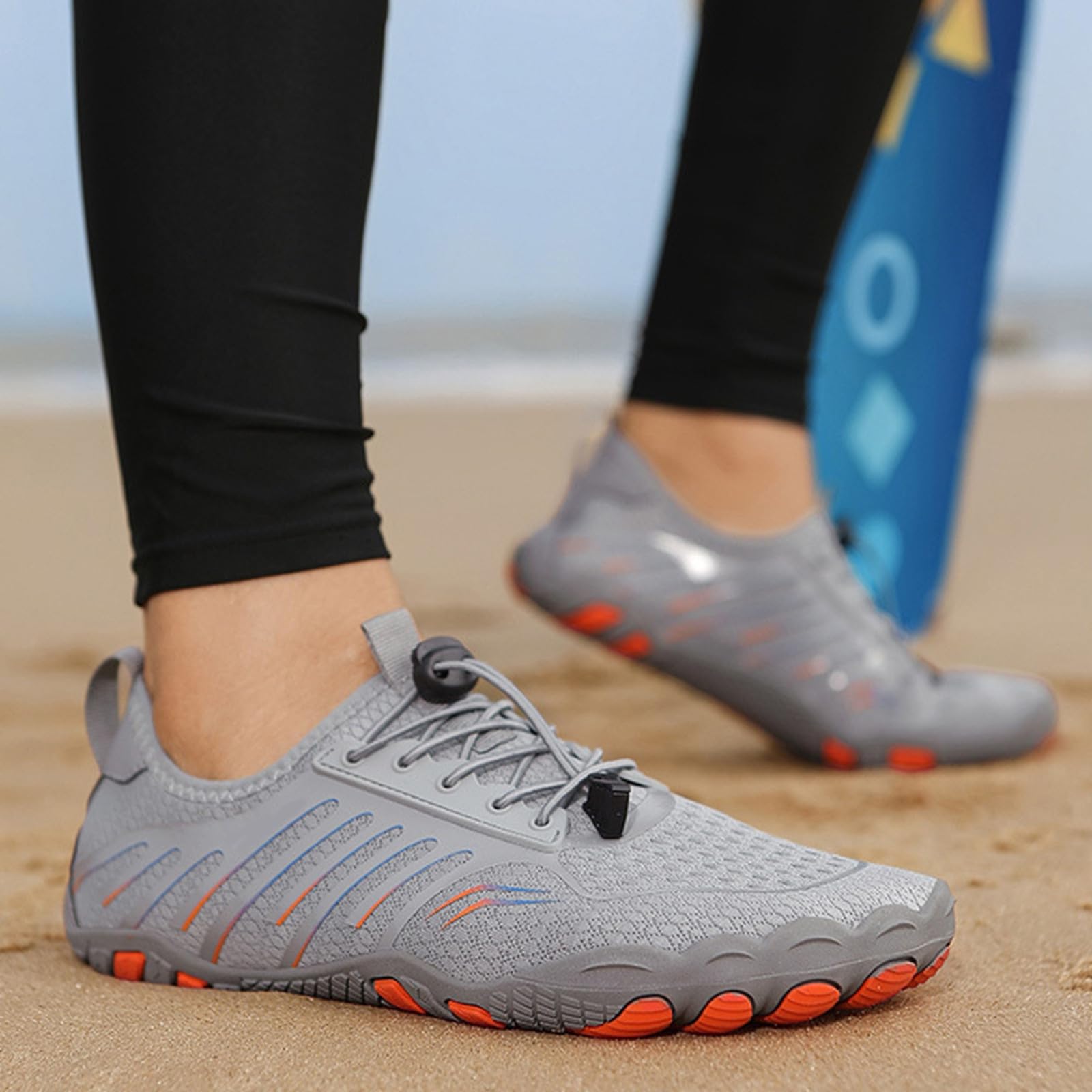 Generisch Damen Schuhe Wassersportschuhe für Wandern Yoga Strand Outdoor-Aktivitäten mit robuster Sohle Damen Freizeitsneaker schnell trocknend atmungsaktiv bequem