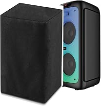 Dorca Speaker Cover for boAt Partypal 390 - Premium Black Polyester Dust Protector