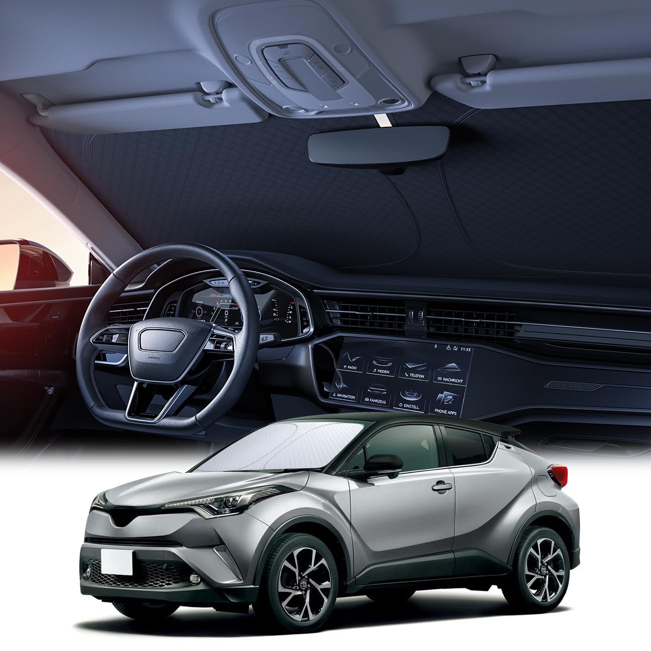 【6層断熱素材】 Lamicall トヨタ C-HR 10系 50系 車 フロン…