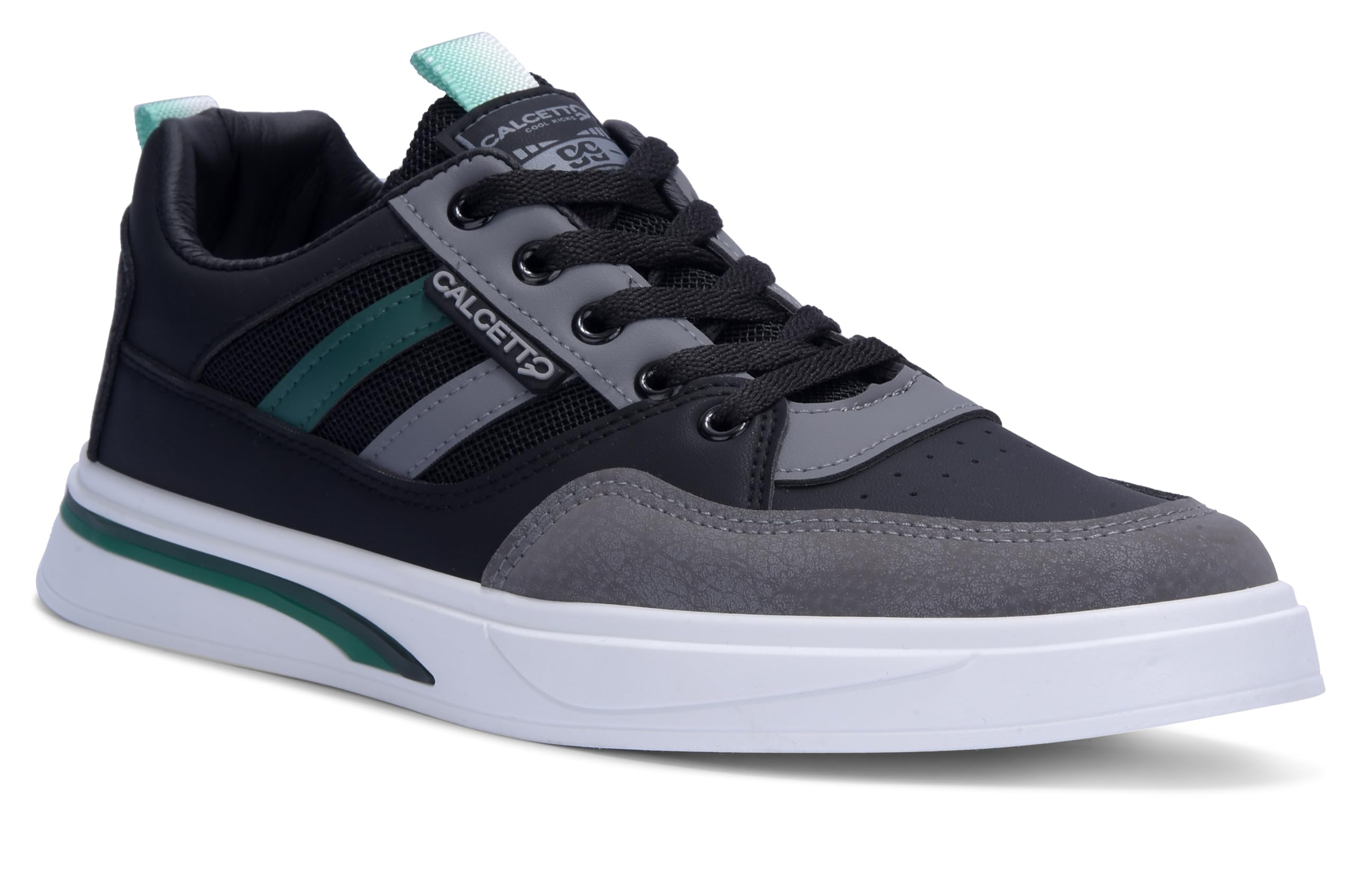 calcetto Men’s CLT-2024 Black Grey Sneakers | Lightweight, Comfortable & Stylish Lace-Up Shoes | Versatile Casual Footwear for Everyday Wear (B0CSPFMYSM) Amazon Price History, Amazon Price Tracker