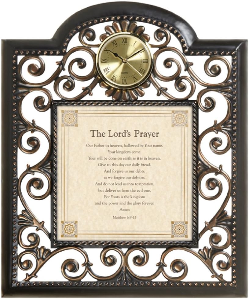 Creative Brands Heartfelt Collection Metal Wall Clock, House Blessing