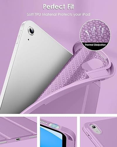 Miniatura 3 de DTTO Funda para iPad (A16) de 11 generación de 11 pulgadas 2025, funda para iPad de 10.9 pulgadas 2022, funda protectora trasera de TPU suave con