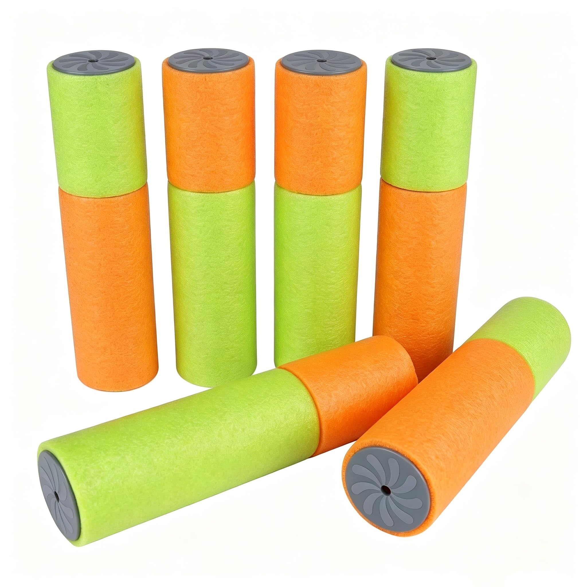 Falafoty 6Pcs Water Pistols for Kids, 15 CM Mixed Colors Water Gun Push Pull Type Foam Water Squirter Beach Toys, Water Blaster Pool Toy for Party Favor Lawn Garden Summer Outdoor Water Game Toy (D)
