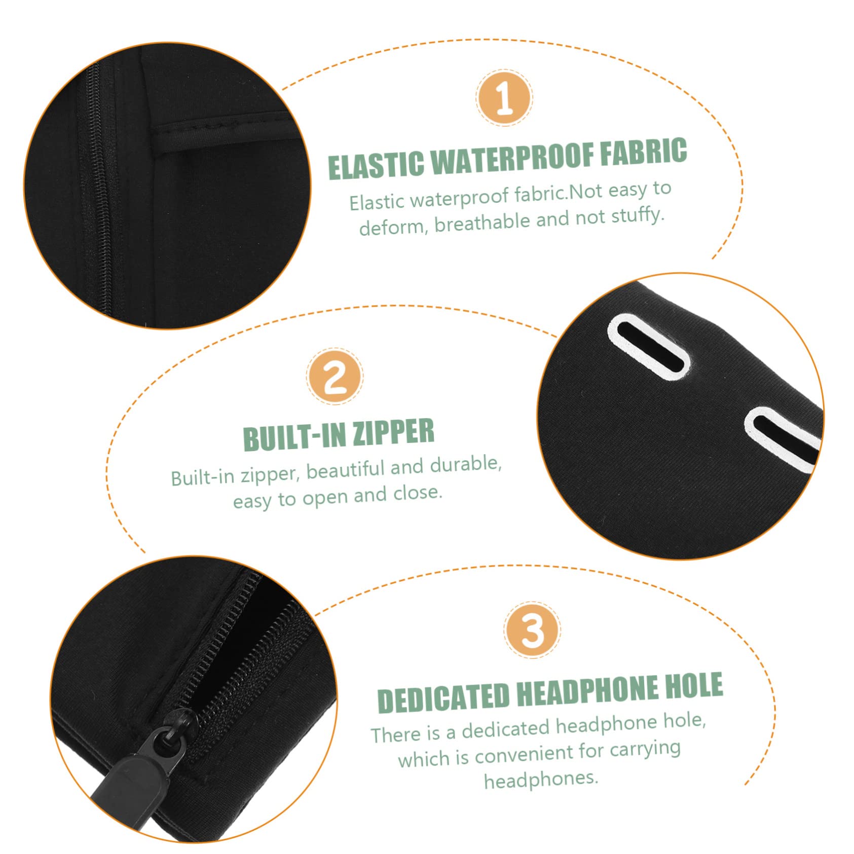 DOITOOL 5 Pezzi Borsa Da Braccio Per Telefono Da Corsa Borsa Sportiva Per Telefono Con Cerniera Comoda Fascia Da Braccio Per Allenamento