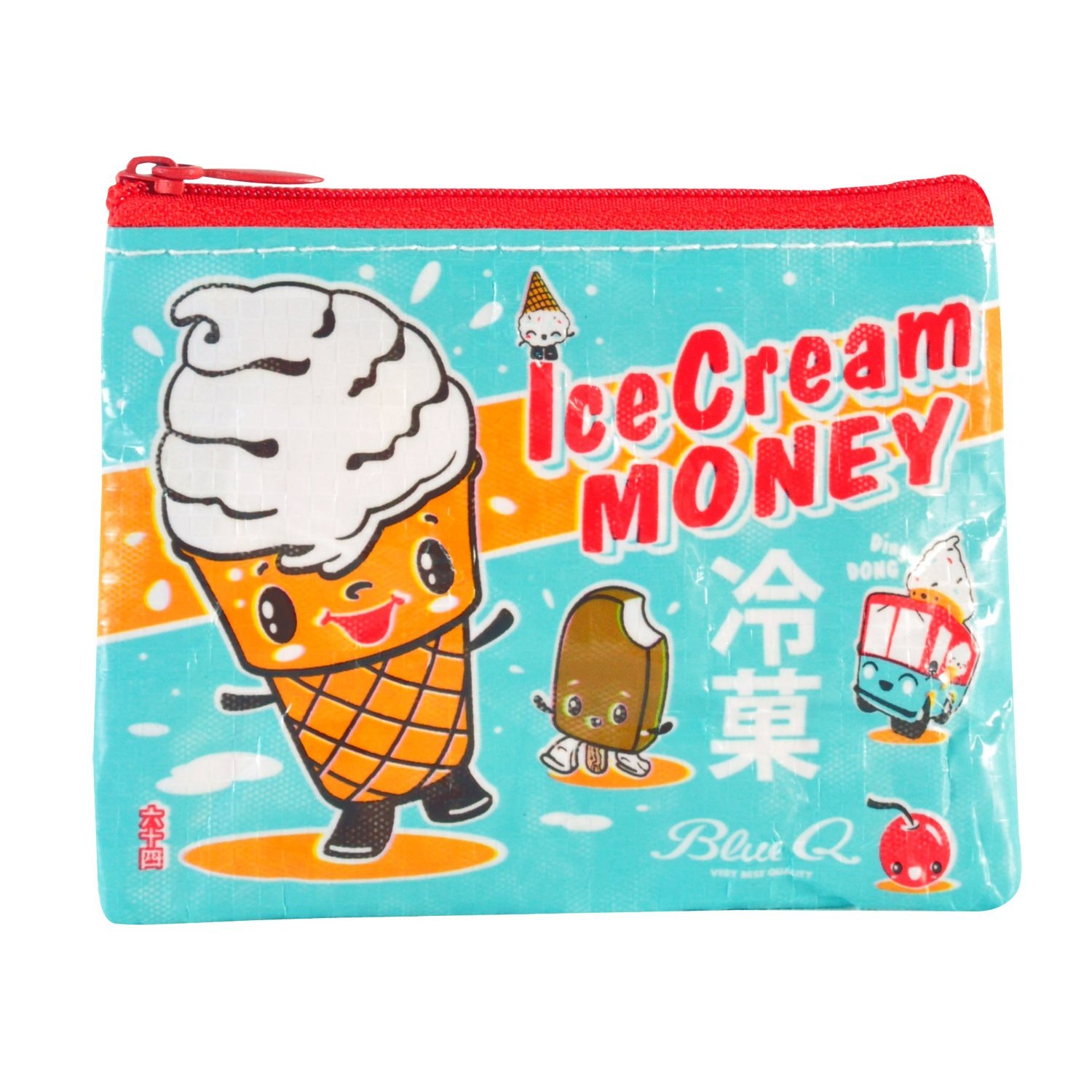 Blue Q Red Ice Cream Money Coin Purse