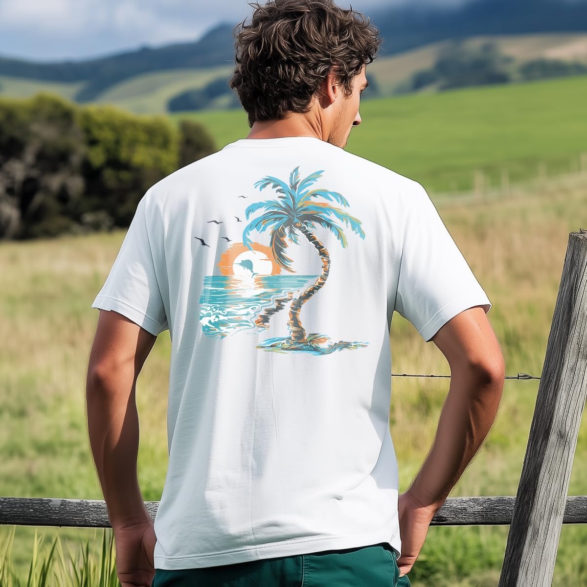 Palmyth Fishing Shirts for Men Short Sleeve Sun Protection T-Shirts UPF 50+ Rash Guard Tee - Image 3