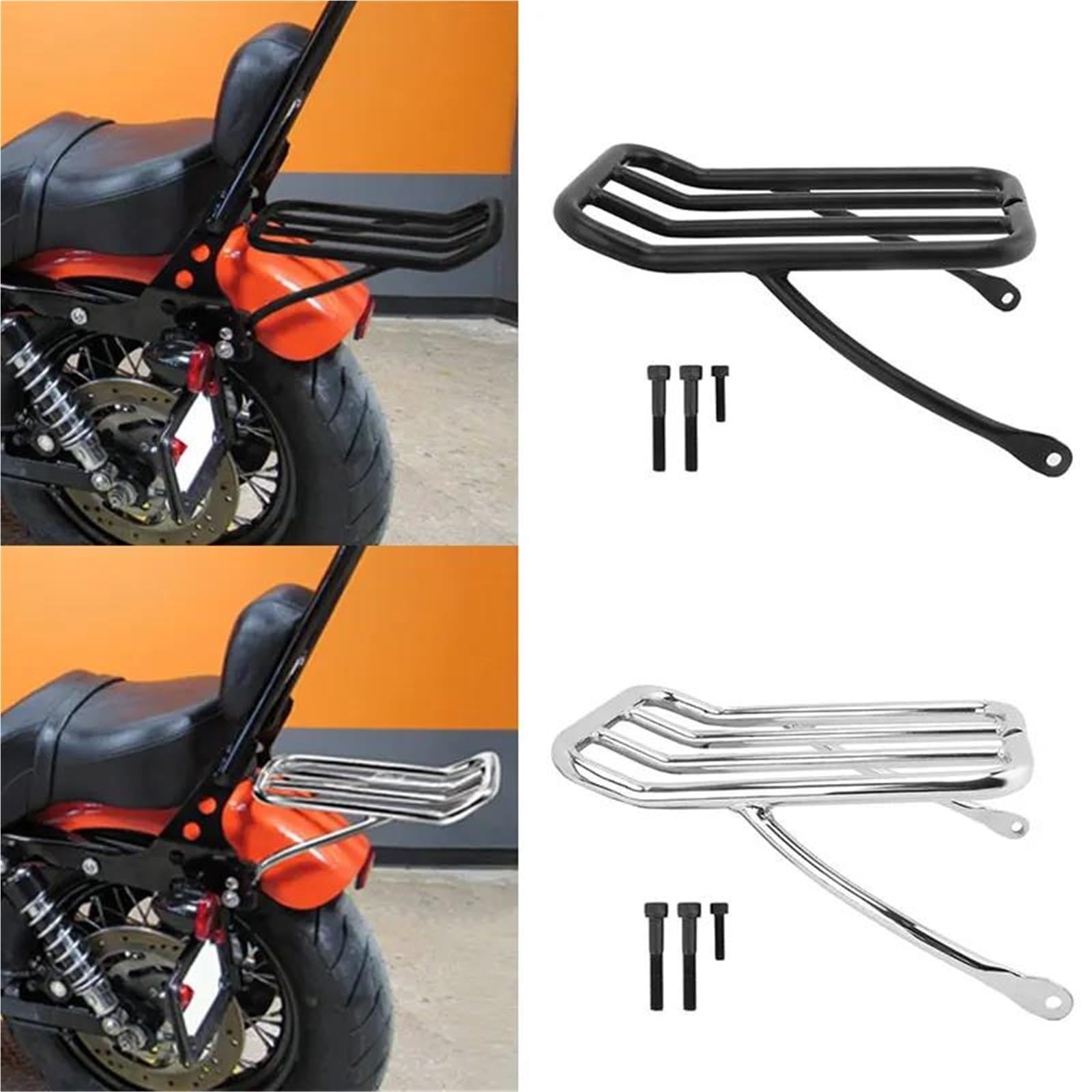 Portaequipajes para Asiento Trasero De Motocicleta, Soporte para Harley para Forty para Eight XL1200X 2010-2018(Negro)